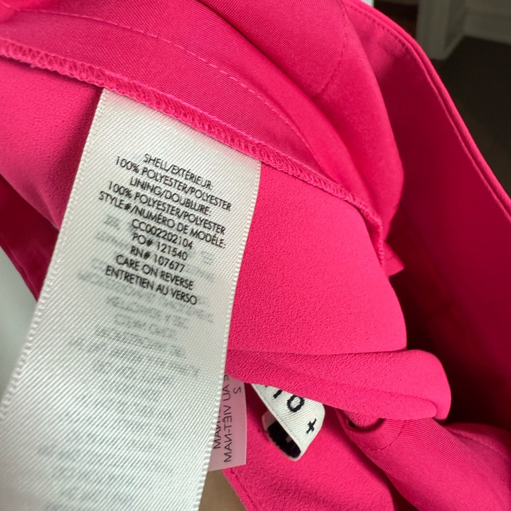 Alice & Olivia Dylan Fuchsia Wide Leg Trousers in Wild Pink - Picture 11 of 11